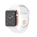 38mm 18-Karat Rose Gold Case with White Sport Band