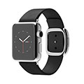 38mm Stainless Steel Case with Black Modern Buckle