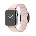 38mm Stainless Steel Case with Soft Pink Modern Buckle