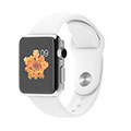 38mm Stainless Steel Case with White Sport Band
