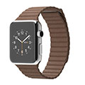 42mm Stainless Steel Case with Light Brown Leather Loop