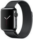 38mm Black Stainless Steel Case with Space Gray Milanese Loop