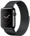 42mm Black Stainless Steel Case with Space Gray Milanese Loop