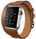 38mm Stainless Steel Case with Fauve Barenia Leather Band, Double Tour