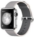 38mm Stainless Steel Case with Pearl Woven Nylon Band