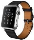 38mm Stainless Steel Case with Noir Leather Band, Single Tour