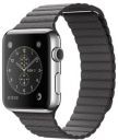 42mm Stainless Steel Case with Storm Gray Leather Loop